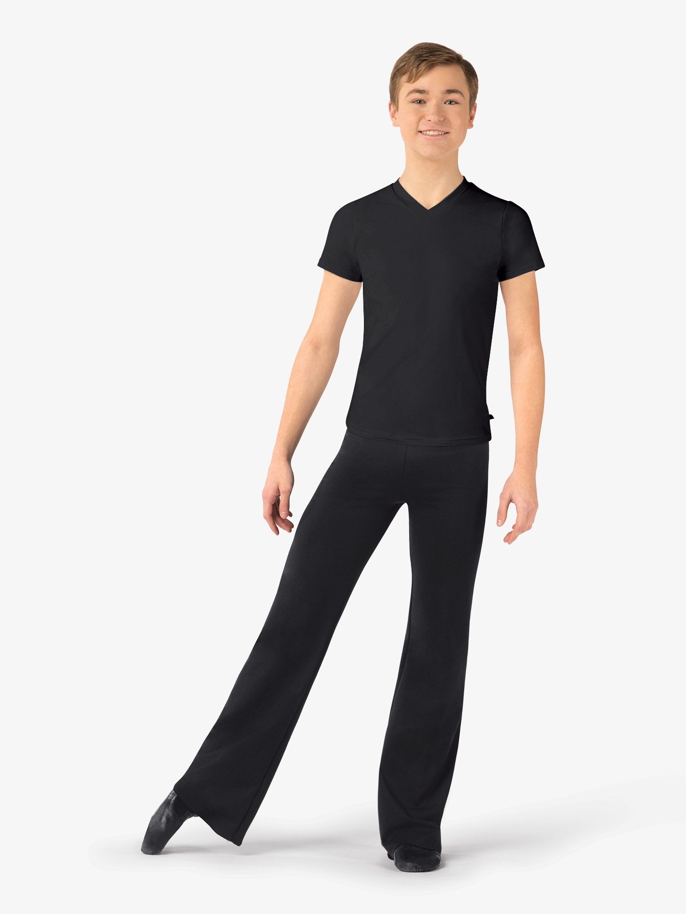 Mens 'Pasha' V-Neck Black Dance T-Shirt